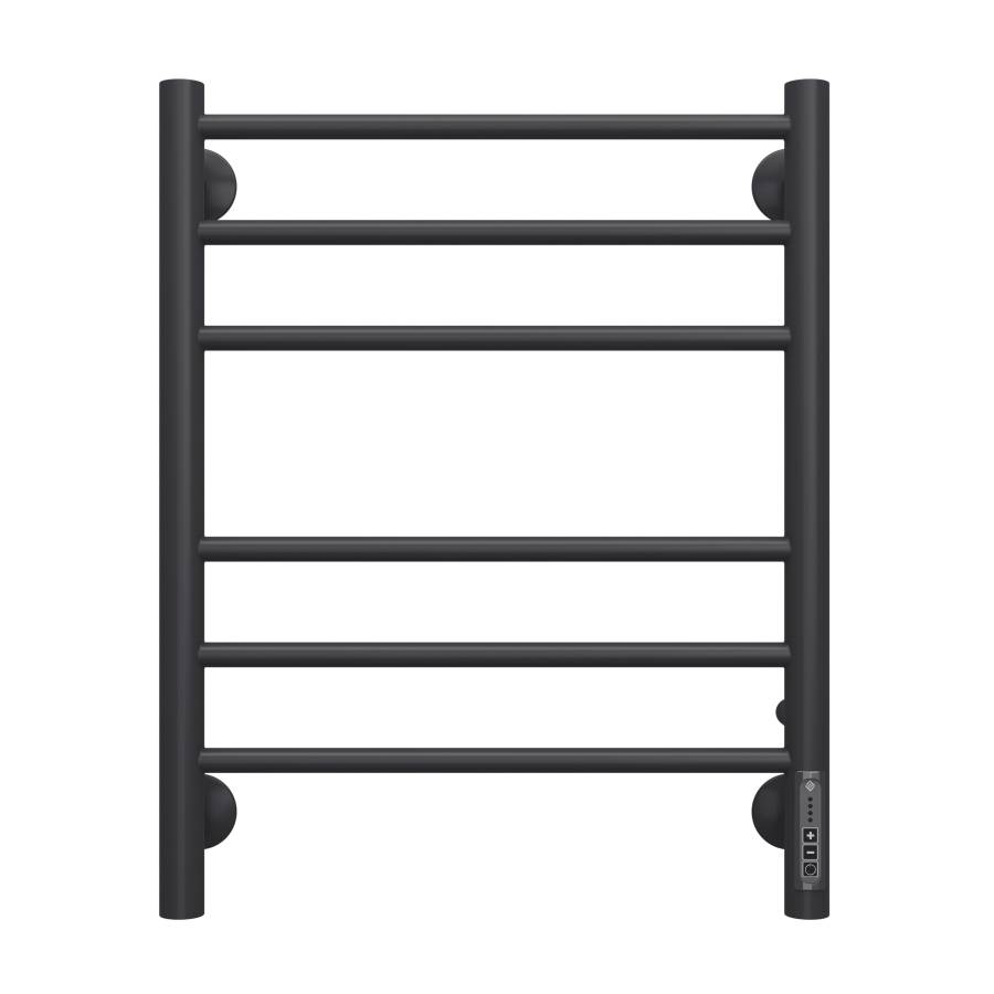 Фото Полотенцесушитель электрический Terminus Аврора П6 450×600, RAL 9005 матовый, встроенный диммер, артикул 4670078527479