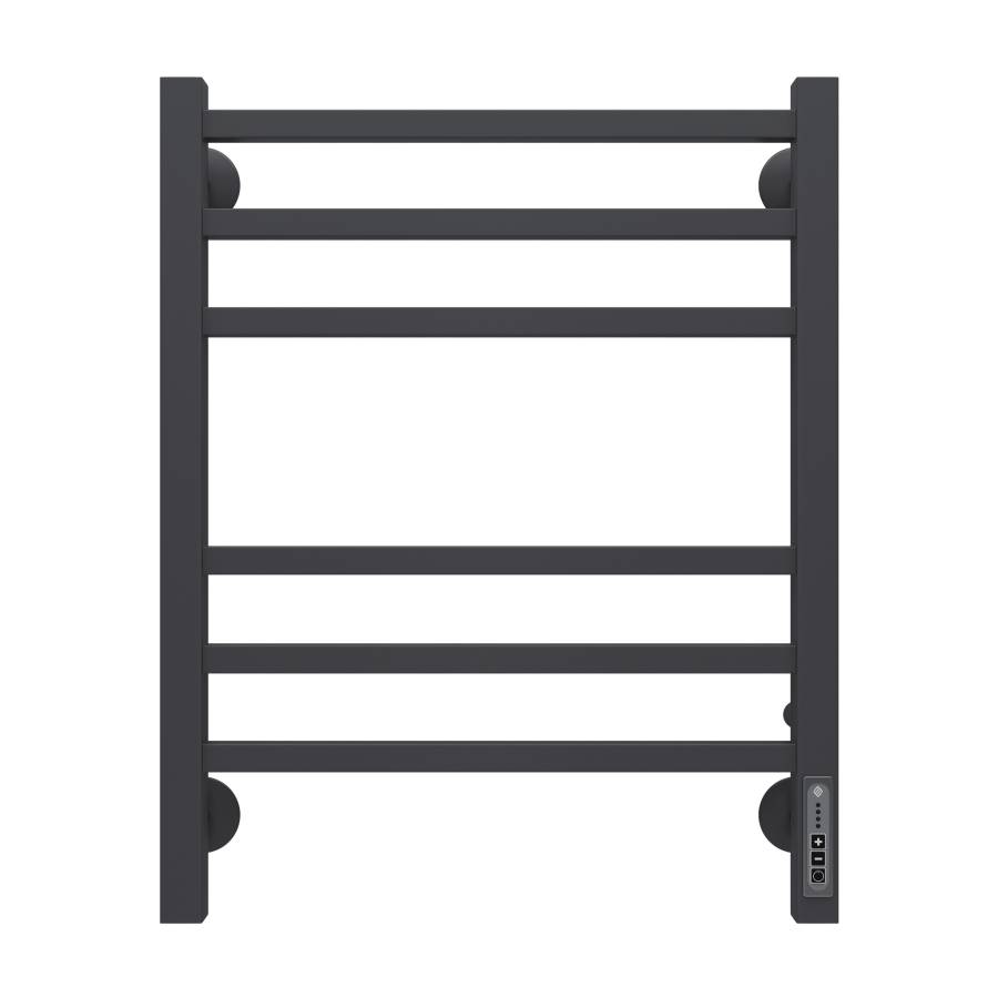 Фото Полотенцесушитель электрический Terminus Ватикан П6 450×600, RAL 9005 матовый, встроенный диммер, артикул 4670078527516