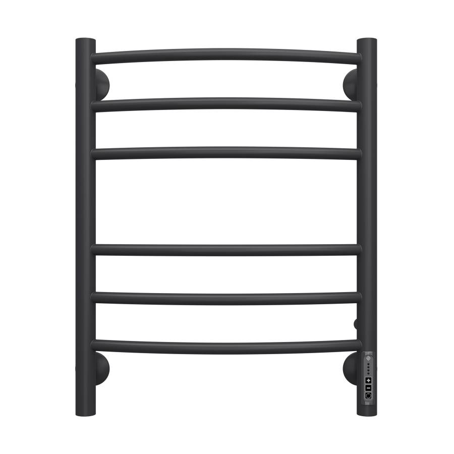 Фото Полотенцесушитель электрический Terminus Классик П6 450×600, RAL 9005 матовый, встроенный диммер, артикул 4670078527578